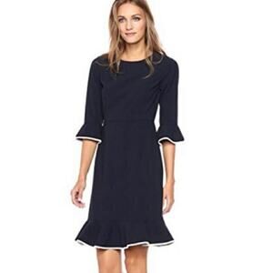 Nanette Lepore Navy Blue 1/2 Sleeve Dress Size 10